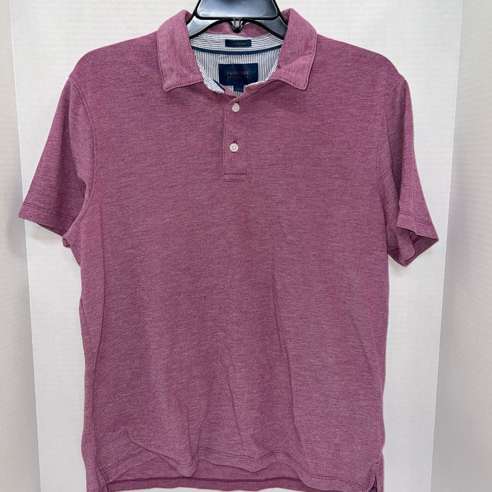 Fairlane Performance Pique Polo Men's Medium Pink Short Sleeve